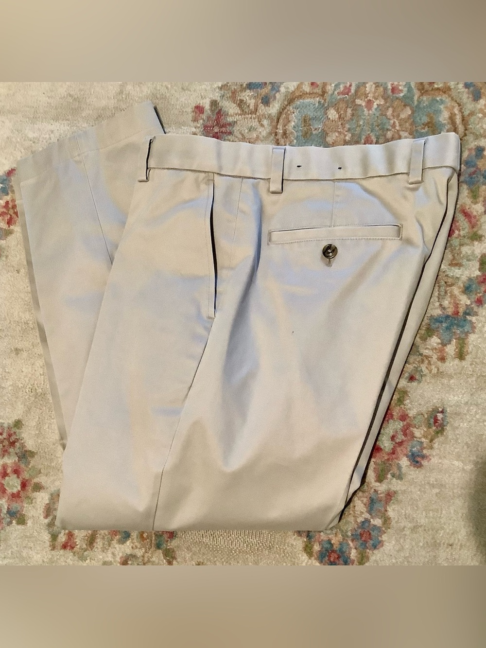 Brooks Brothers Light Khaki Pleated Chino Pants